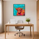 Pop Art Highland Cow Portrait – Office