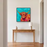 Pop Art Highland Cow Portrait – Hallway