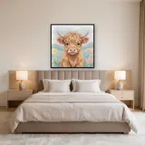 Veau Highland aux grands yeux doux – Chambre