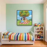 Bluey and Bingo Picnic Under the Tree – Kids room