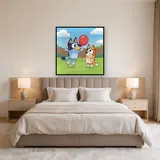 Bluey and Bingo Playing Keepy Uppy – Bedroom