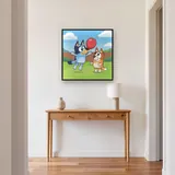 Bluey and Bingo Playing Keepy Uppy – Hallway