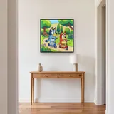 Bluey and Bingo Riding Scooters in the Park – Hallway