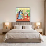 Bluey and Bingo Playing Doctor with Stethoscopes – Bedroom
