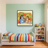 Bluey and Bingo Blanket Fort with Torch – Kids room