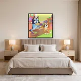 Bluey and Bingo Playing Shops with Toy Fruit – Bedroom