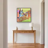 Bluey and Bingo Playing Shops with Toy Fruit – Hallway