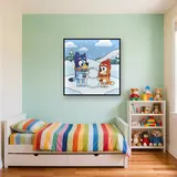 Bluey and Bingo Building a Snowman – Kids room