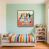 Family Hug on the Couch – Kids room