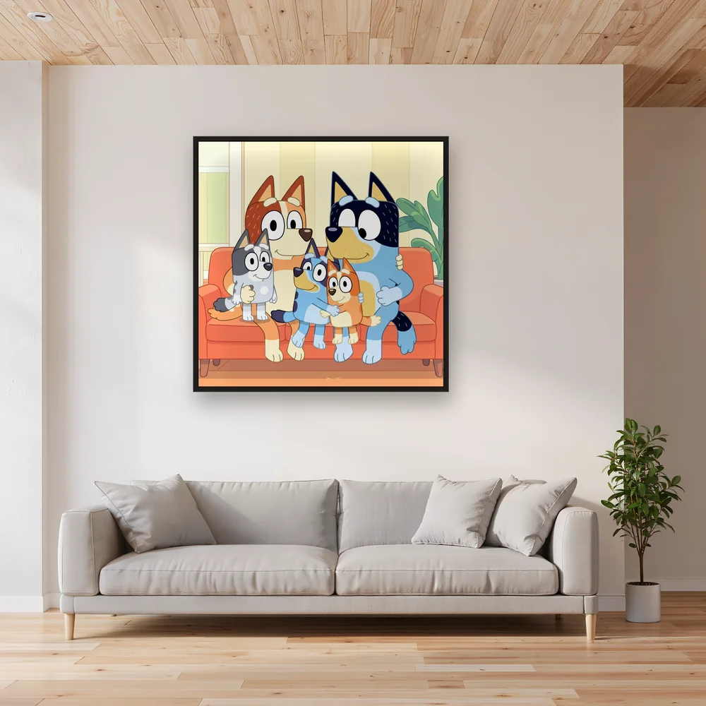 Family Hug on the Couch – Living room