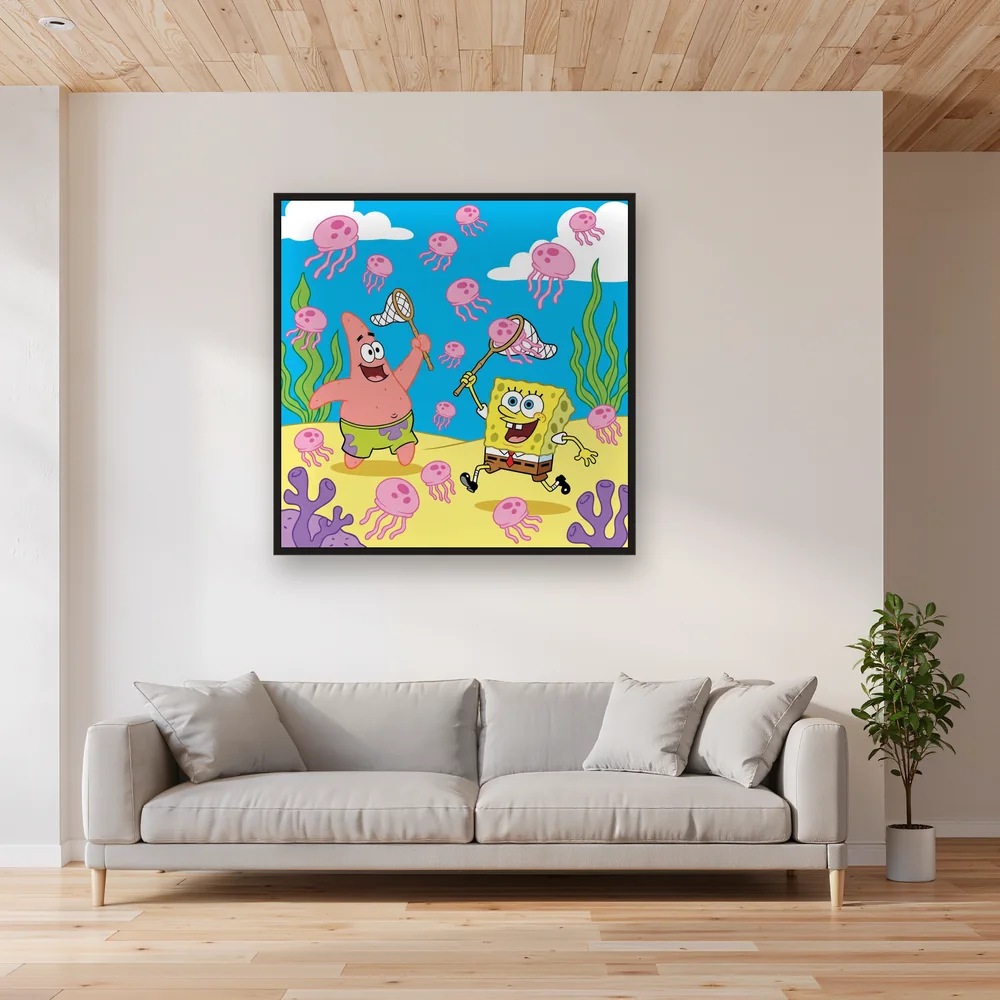 SpongeBob and Patrick Jellyfishing in Bikini Bottom – Living room