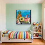 SpongeBob and Patrick Waving at the Pineapple House – Kids room
