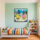 SpongeBob and Patrick Blowing Giant Bubbles – Kids room