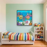 SpongeBob Patrick and Gary in Bikini Bottom Garden – Kids room