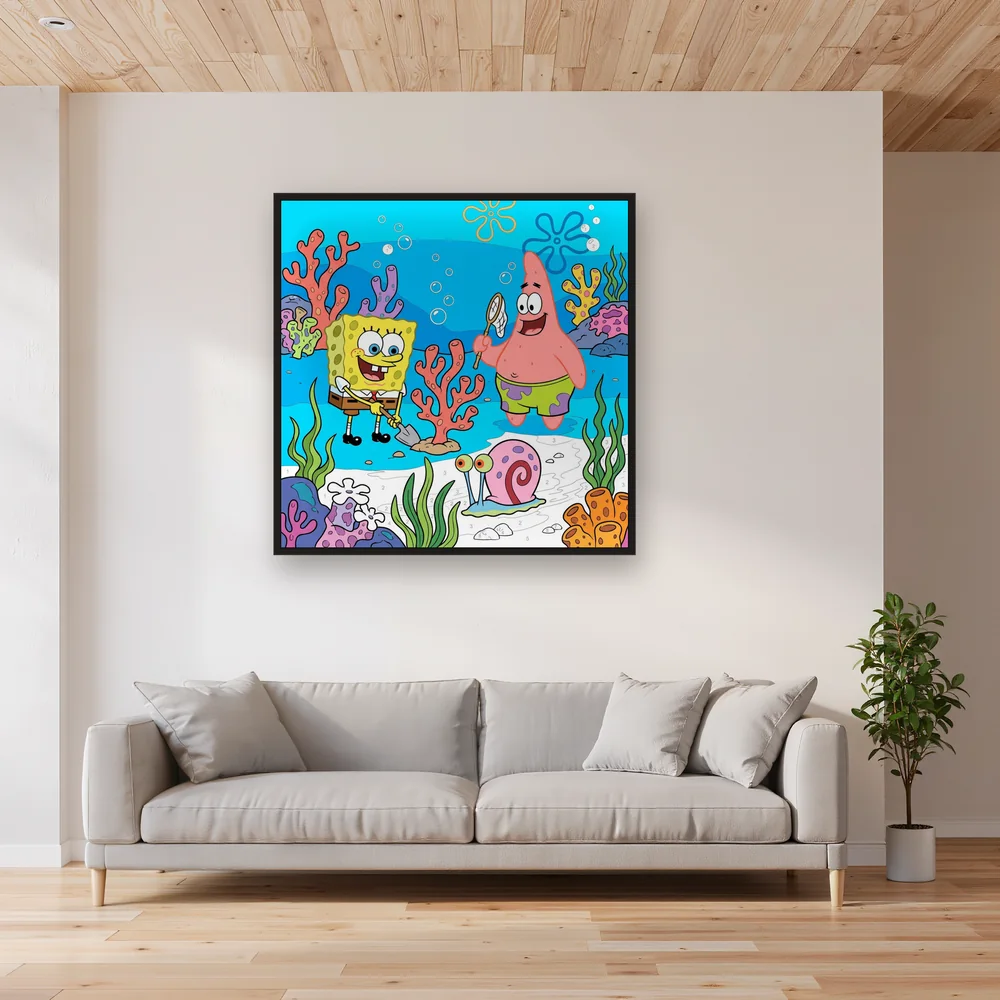 SpongeBob Patrick and Gary in Bikini Bottom Garden – Living room