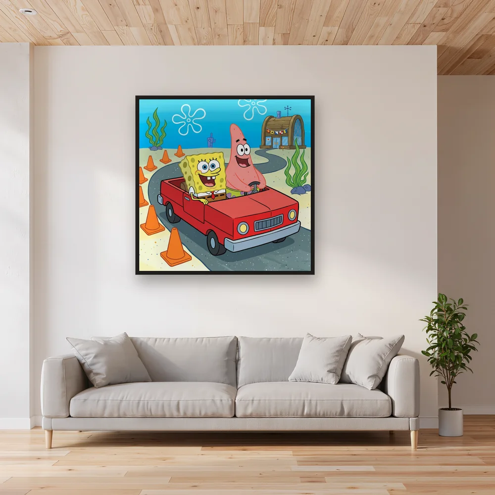 SpongeBob and Patrick Driving the Red Boat – Living room