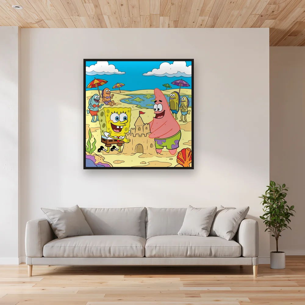 SpongeBob and Patrick at Goo Lagoon Beach – Living room
