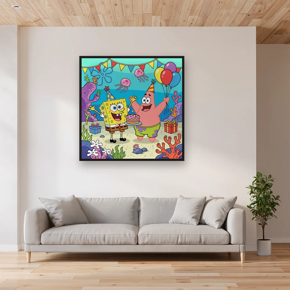 SpongeBob and Patrick Underwater Birthday Party – Living room
