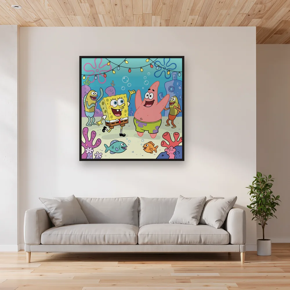SpongeBob and Patrick Dancing at a Bikini Bottom Party – Living room