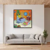 SpongeBob and Patrick Sleeping in the Pineapple Bedroom – displayed in a living room