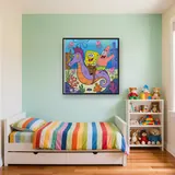 SpongeBob and Patrick Riding a Giant Seahorse – Kids room
