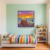 Sunset Watch on the Rock with SpongeBob and Patrick – Kids room