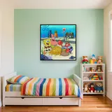 SpongeBob Patrick and Mr. Krabs With Gold Coins – Kids room