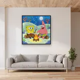 SpongeBob and Patrick Campfire in Bikini Bottom – displayed in a living room