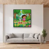 Dora and Boots Walking Through the Jungle – displayed in a living room