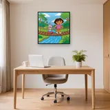 Dora and Boots Crossing the Rope Bridge – Office