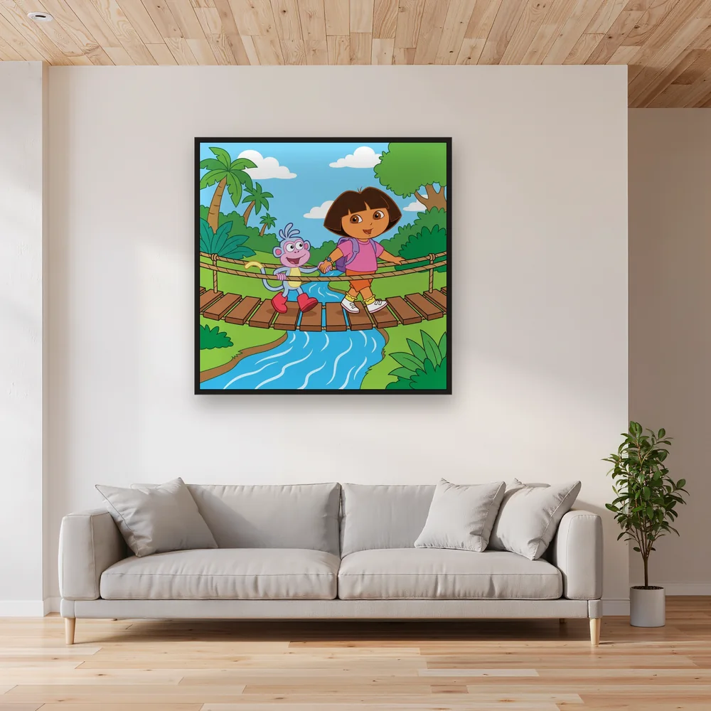Dora and Boots Crossing the Rope Bridge – Living room