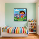 Dora and Boots Playing Maracas on a Hill – Kids room