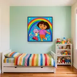 Dora and Boots Under a Rainbow Sky – Kids room