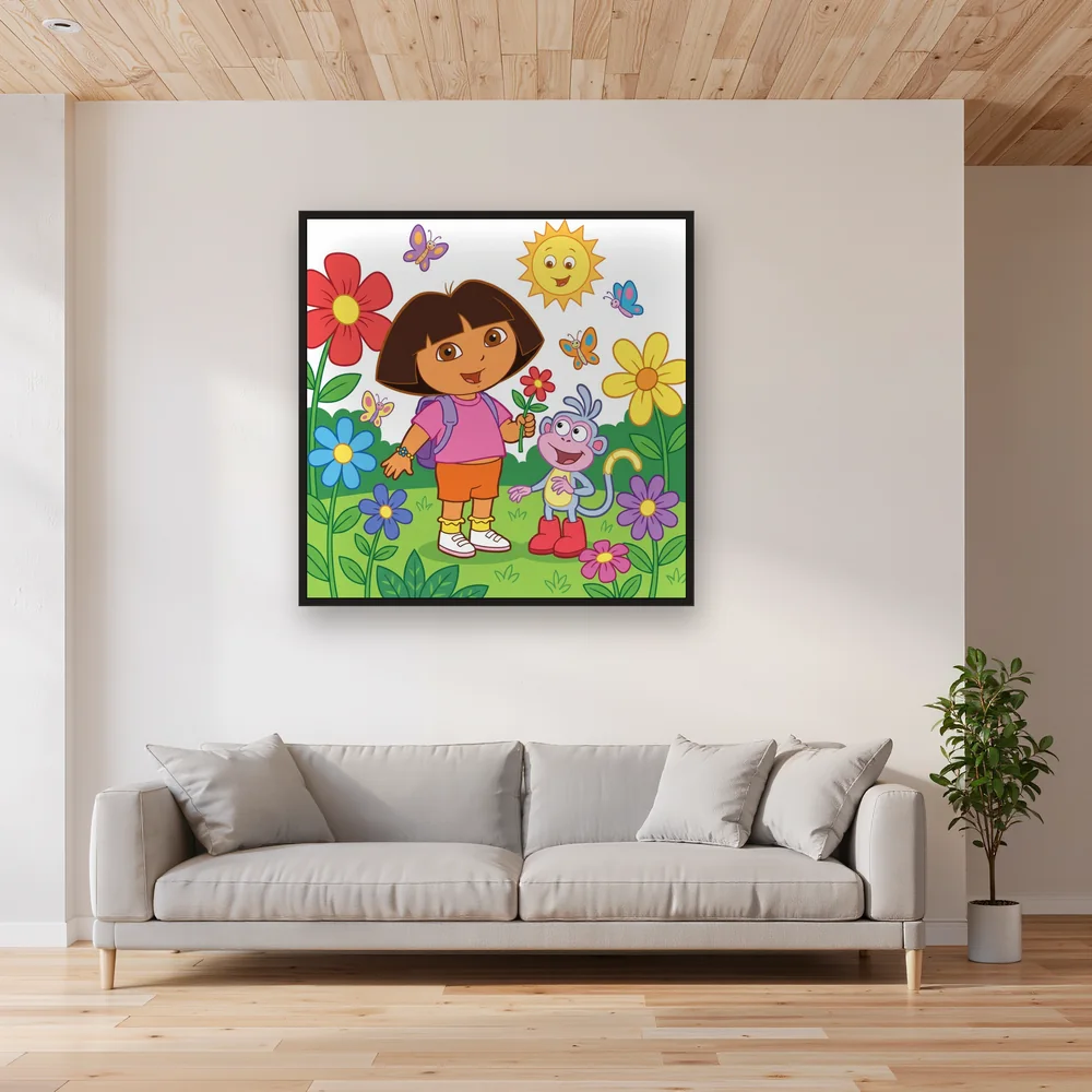 Dora and Boots in a Flower Garden – Living room