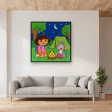 Dora and Boots Camping Under the Stars – displayed in a living room