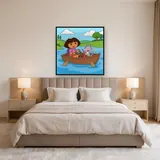 Dora and Boots Rowing a Wooden Boat – Bedroom