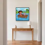 Dora and Boots Rowing a Wooden Boat – Hallway