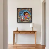 Dora and Boots Exploring a Cave with Lantern – Hallway