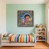 Dora and Boots Exploring a Cave with Lantern – Kids room