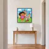Dora and Boots Waving at the Castle – Hallway
