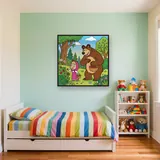 Masha and the Bear Picking Berries in the Woods – Kids room