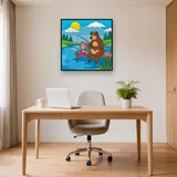 Masha and the Bear Fishing on a Sunny Lake – Office