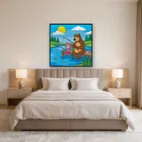 Masha and the Bear Fishing on a Sunny Lake – Bedroom