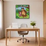 Masha and the Bear on a Tree Swing – Office