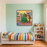 Masha and the Bear Decorating a Christmas Tree – Kids room