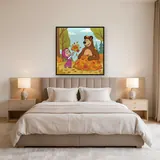 Masha and the Bear Playing in Autumn Leaves – Bedroom