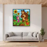 Masha and the Bear Garden Vegetables – displayed in a living room