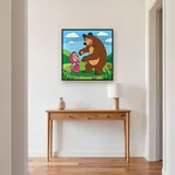 Masha and the Bear Dancing on a Flower Meadow – Hallway