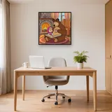 Reading by the Fireplace with Masha and the Bear – Office