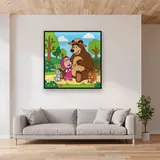 Masha and the Bear Forest Friends – displayed in a living room